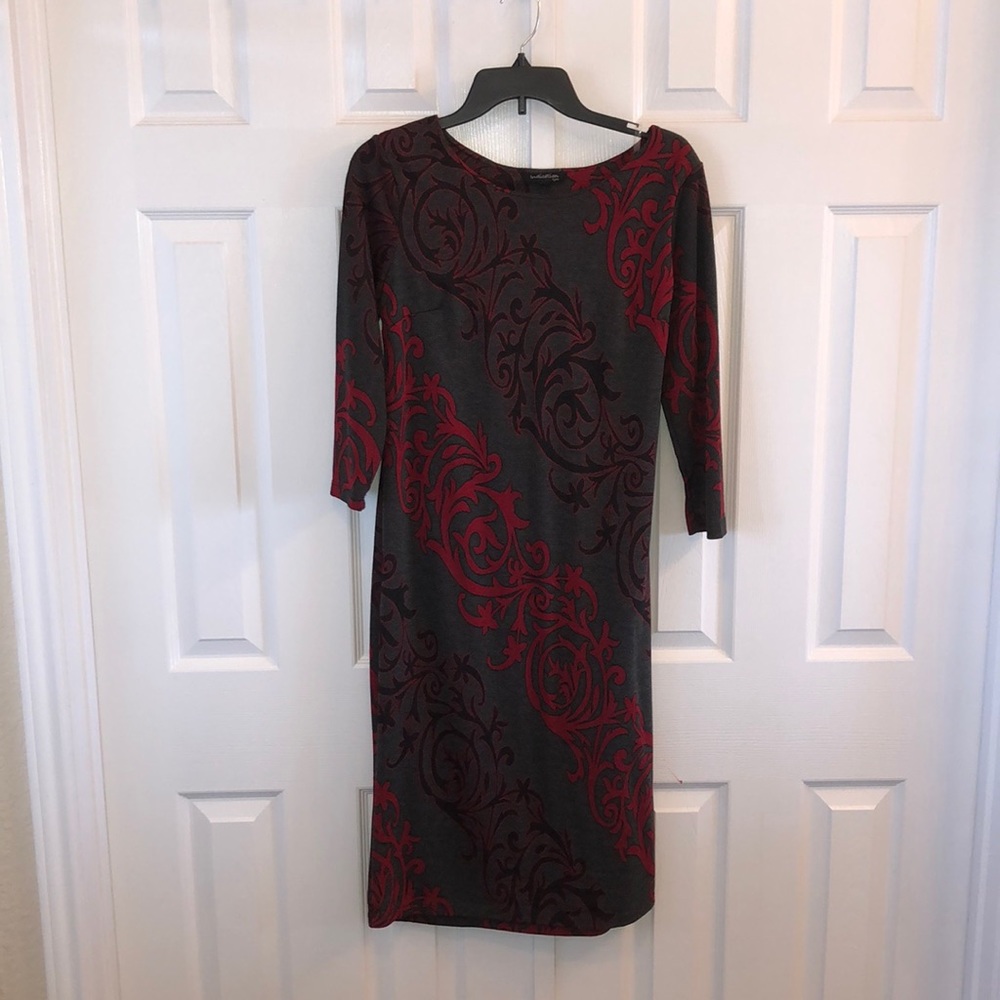 Cute red and grey dress